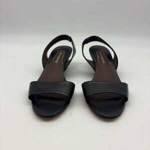 Bruno Magli Black Open-Toe Slingback Sandals